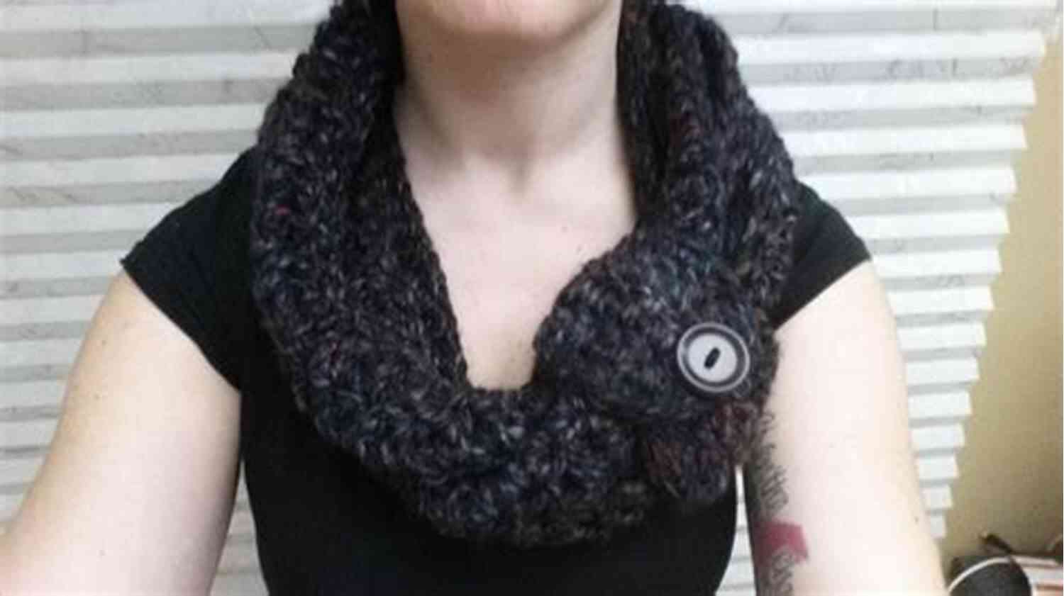 A Cozy Triple Loop Scarf In Vibrant Colors Triple Loop Scarf: Knitting Pattern