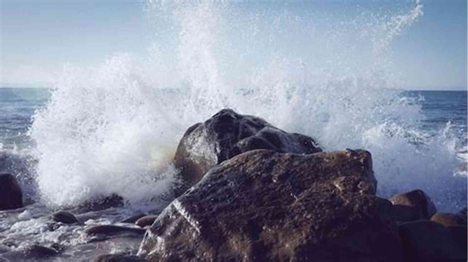 A Mesmerizing Wave Crashing Against A Grey Shore An Ocean Of Grey (Kamalia Hasni Poetry 1)