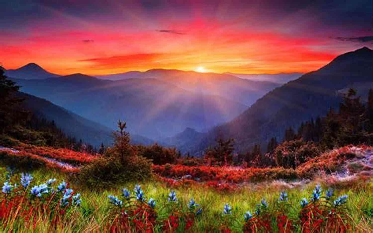 Beautiful Sunset Over The Majestic Mountains Of The Inland West Havoc Solace: Poems From The Inland West