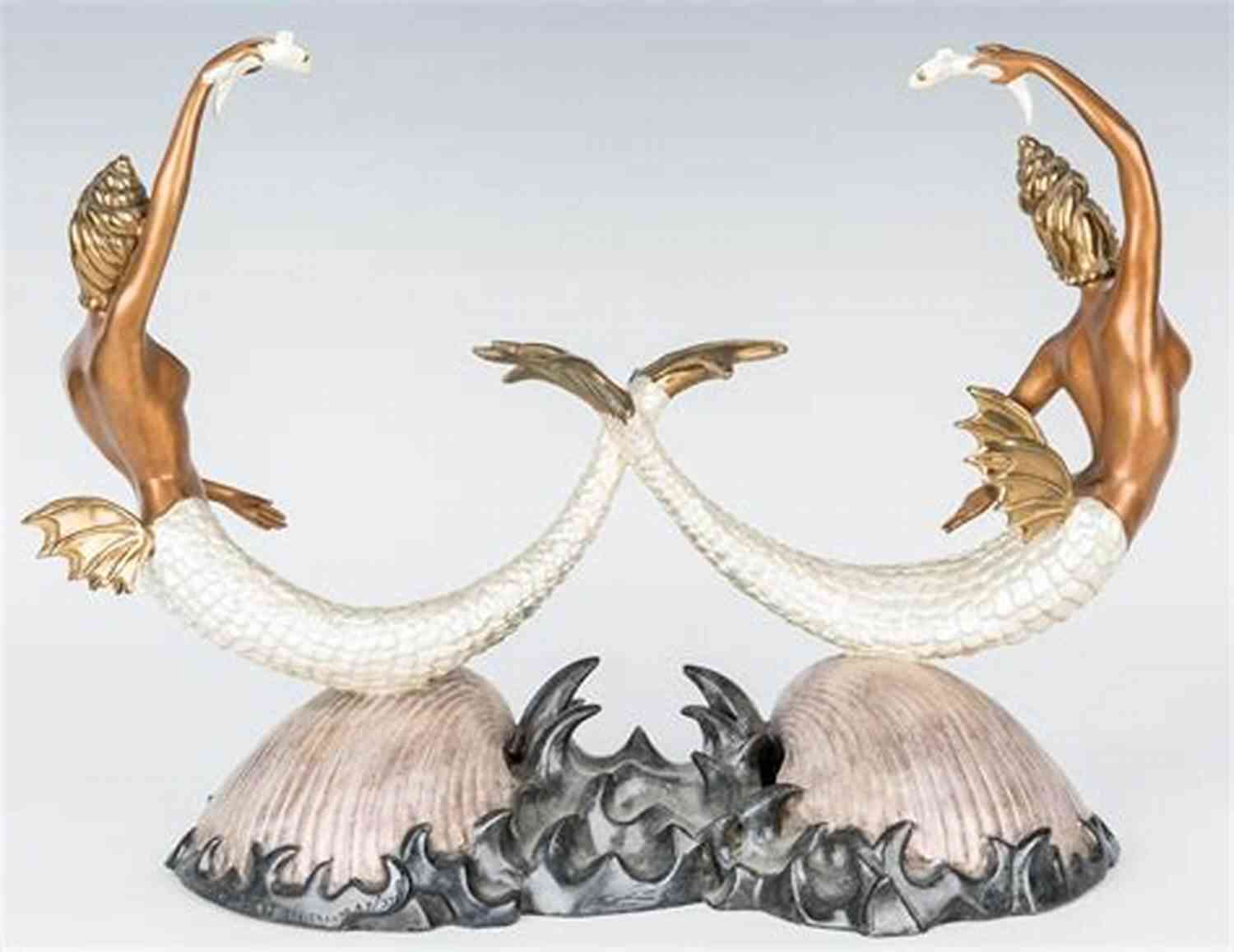 Bronze Sculpture Of A Serene Siren Emerging From The Ocean – Artwork By Angela Treat Angela Treat Lyon: Stone Bronze Sculpture Sensuous Voluptuous Feminine (The Artwork Of Angela Treat Lyon 1)