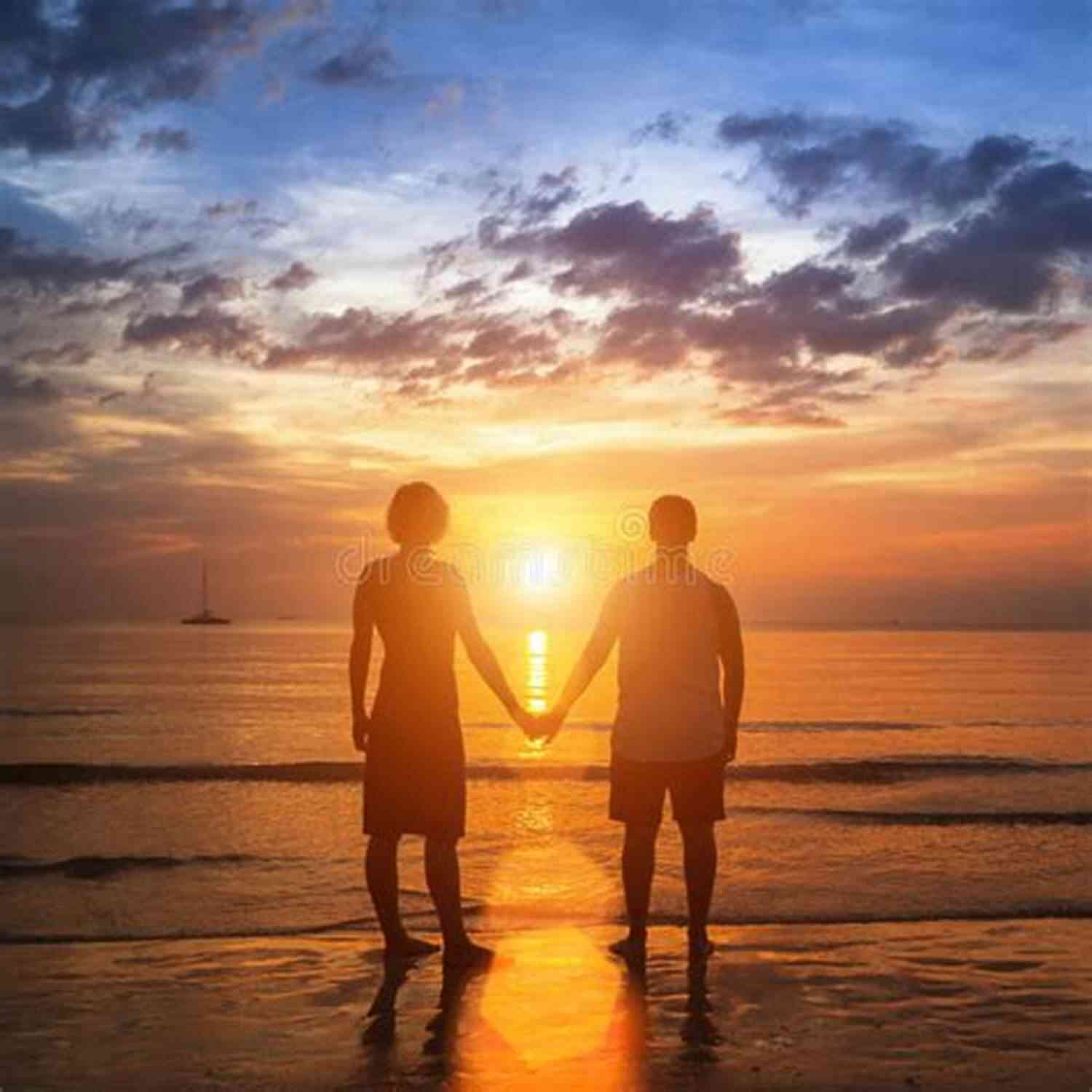 Couple Holding Hands On A Beautiful Beach During Sunset Embracing Love And Happiness Head Over Heels (From This Day Forward 2)