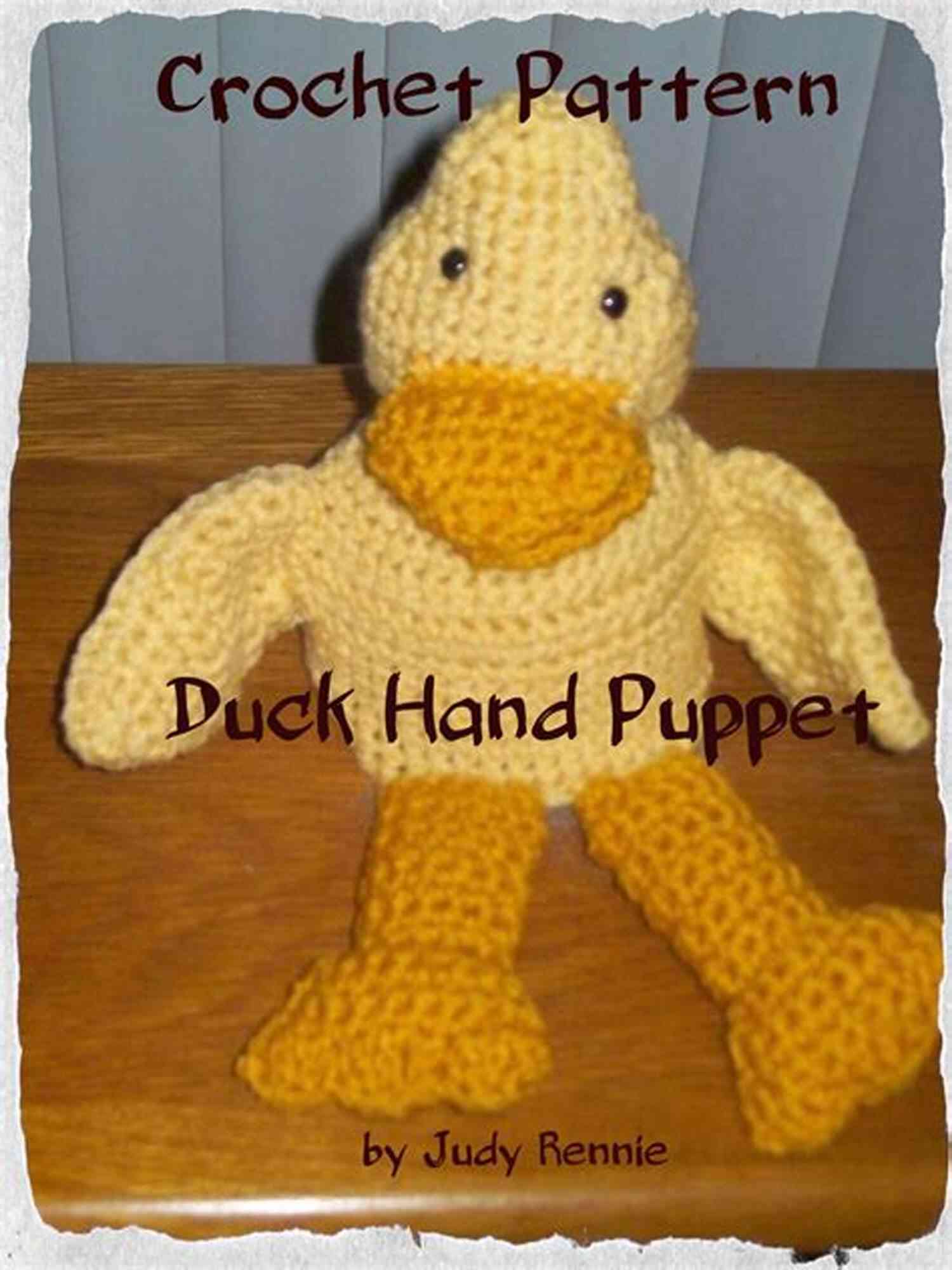 Crochet pattern duck hand puppet