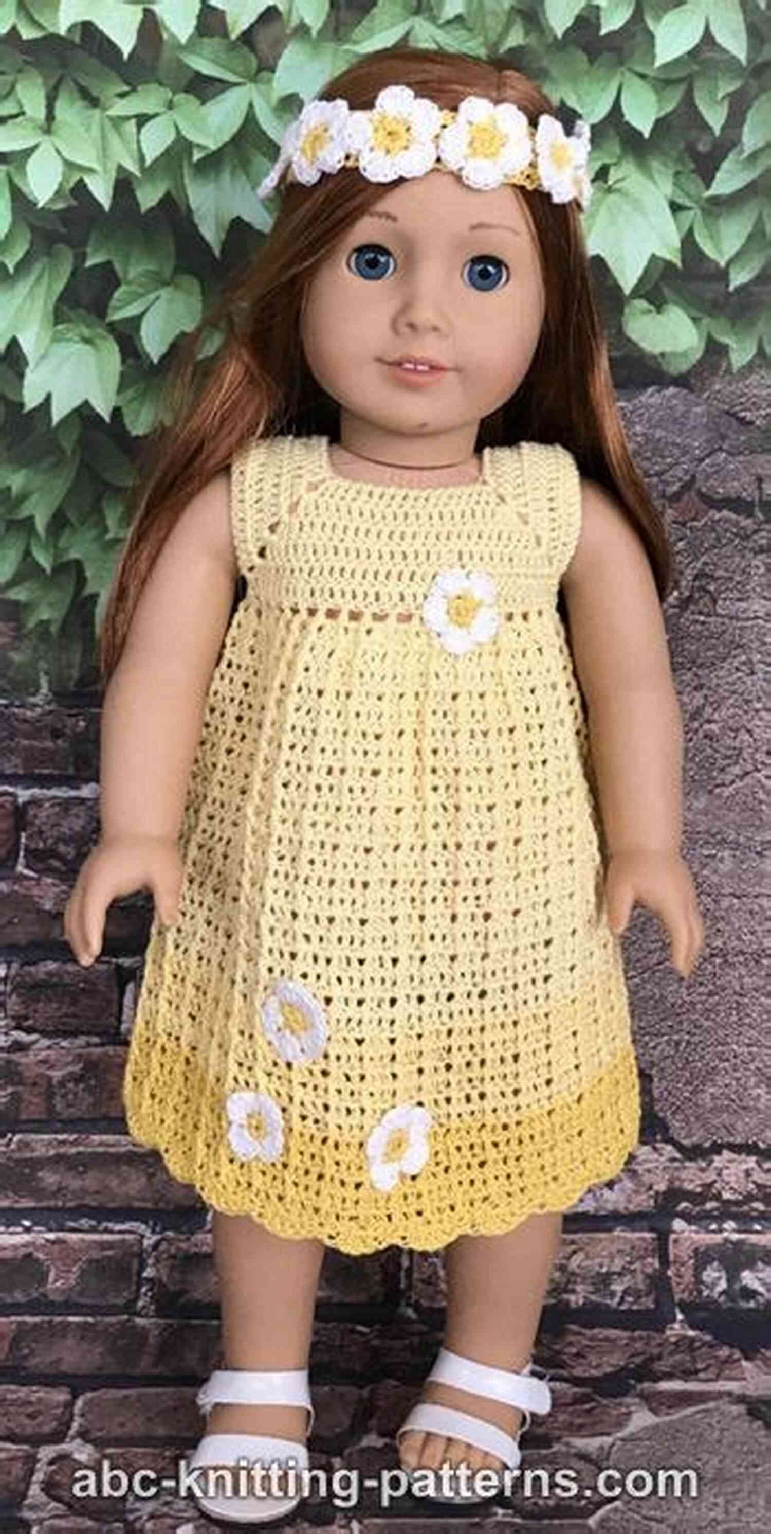 Crochet Pattern For A Floral Sundress For An 18 Inch Doll 18 Inch Doll Crochet Dress Pattern Worsted Weight Fits American Girl Doll Journey Girl My Life Our Generation: Crochet Pattern (18 Inch Doll Whimsical Clothing Collection 1)
