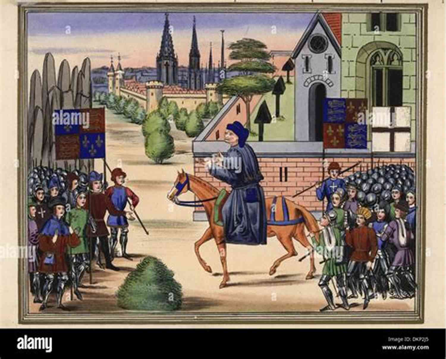 Illustration Of John Ball Passionately Addressing A Crowd During The Peasants' Revolt In 1381 A Dream Of John Ball Illustrated Edition