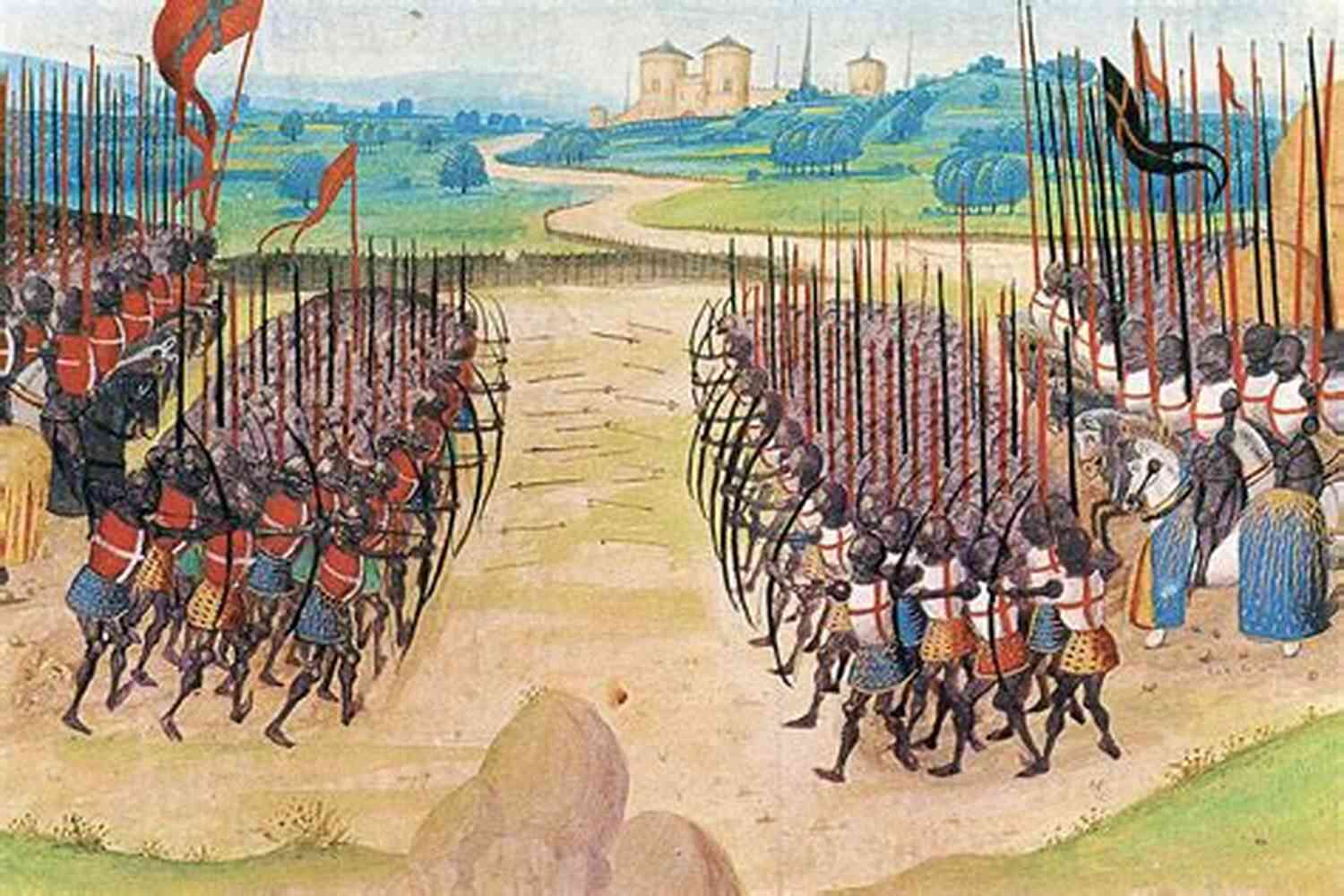 Illustration Of The Peasants' Revolt Battlefield With Armies Clashing A Dream Of John Ball Illustrated Edition