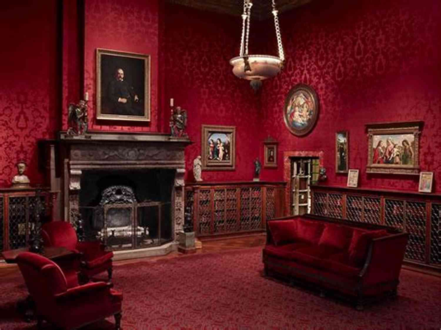 Interior View Of The Red Room H G Wells : The Red Room