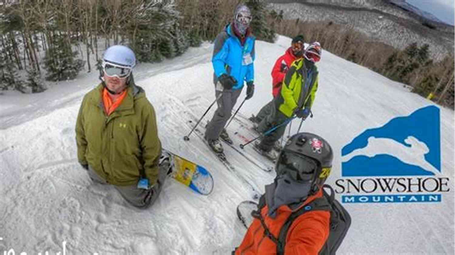 Skiers Enjoying The Slopes At Snowshoe Ski Resort West Virginia: : Or Parable From A Hawk